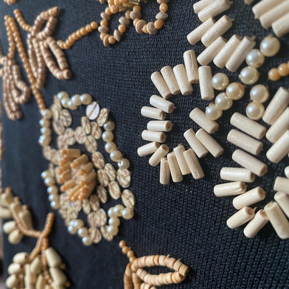 Michael Simion womens tank top silk cotton sequins, beads, XL - Picture 11 of 16